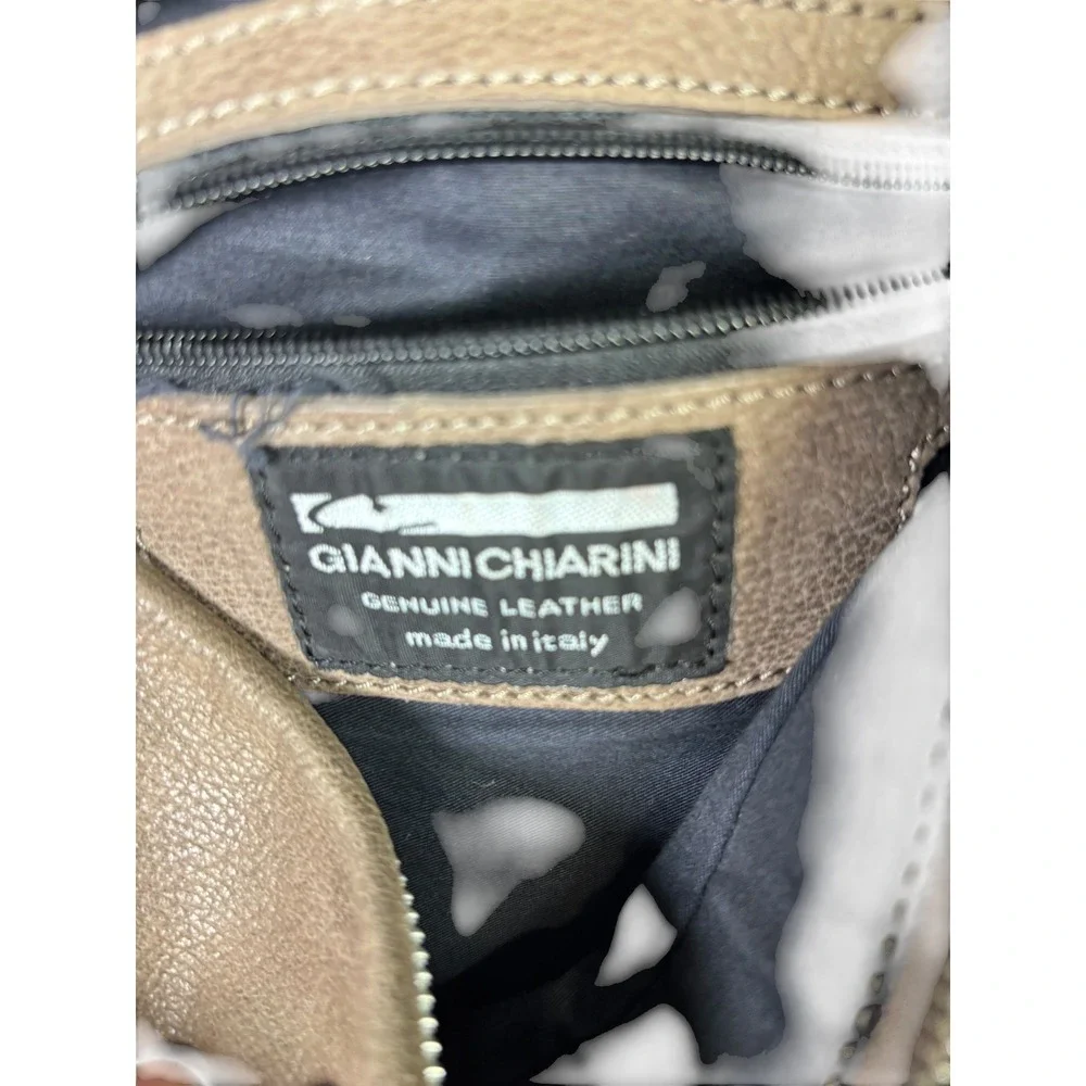 Gianni Chiarini Taupe Leather Hobo Bag Made in Italy Crossbody Shoulder Bag